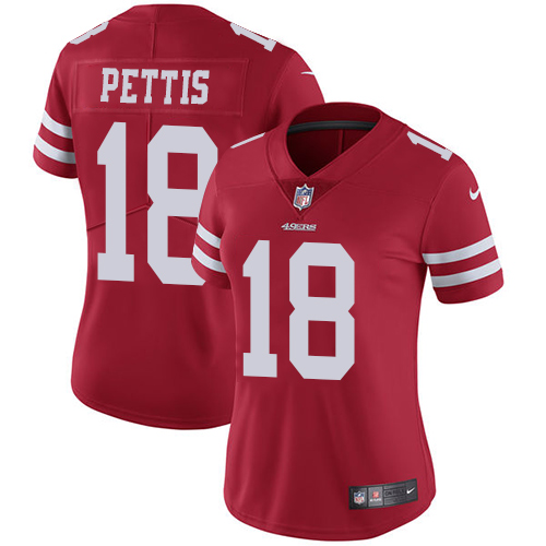 San Francisco 49ers Limited Red Women Dante Pettis Home NFL Jersey #18 Vapor Untouchable